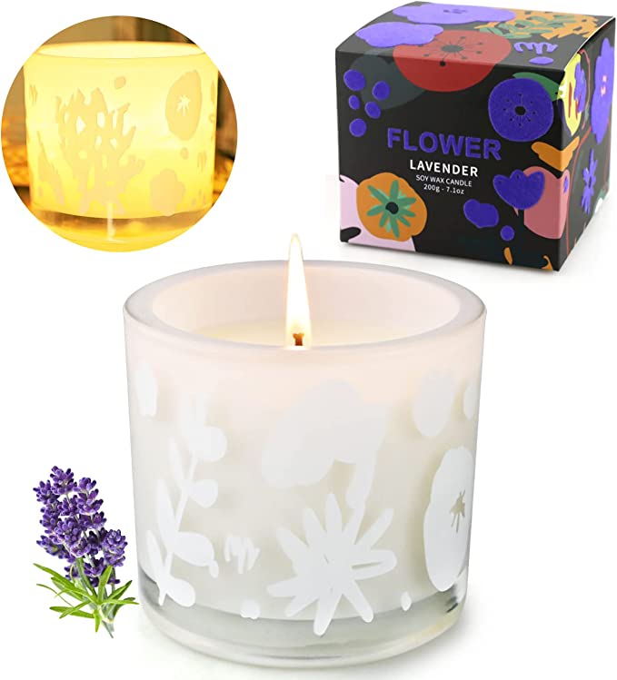 Hidden Label Large Scented Candle, Amber Wood & Jasmine, 30oz