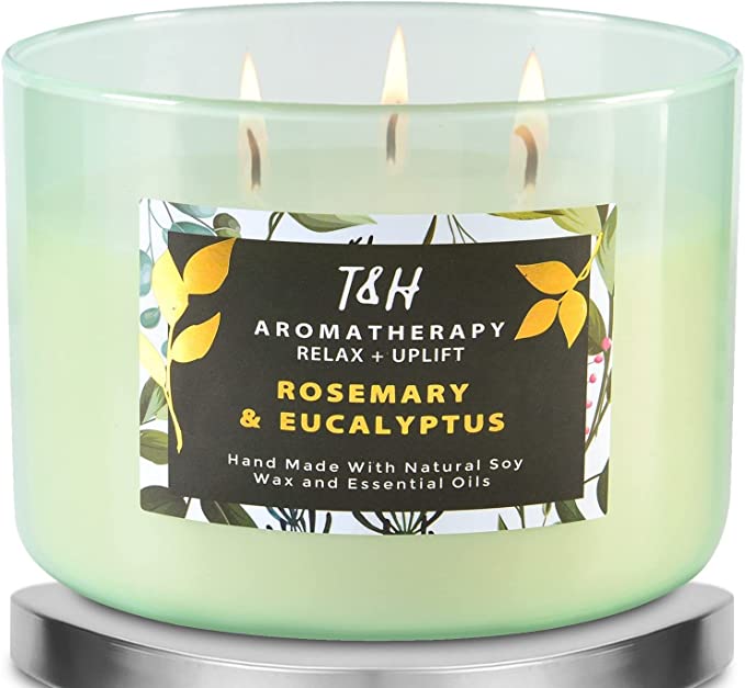 Rosemary Eucalyptus Peppermint Candles 3 Wick 