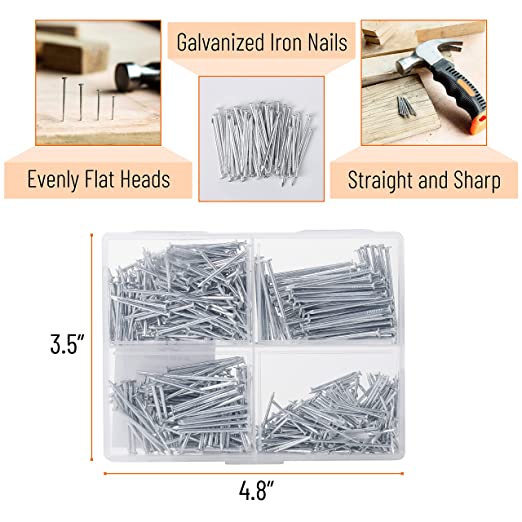 Mr. Pen- Nail Assortment Kit, 600pc, Small Nails