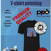 PPD Inkjet PREMIUM Iron-On Dark T Shirt Transfers Paper LTR 8.5x