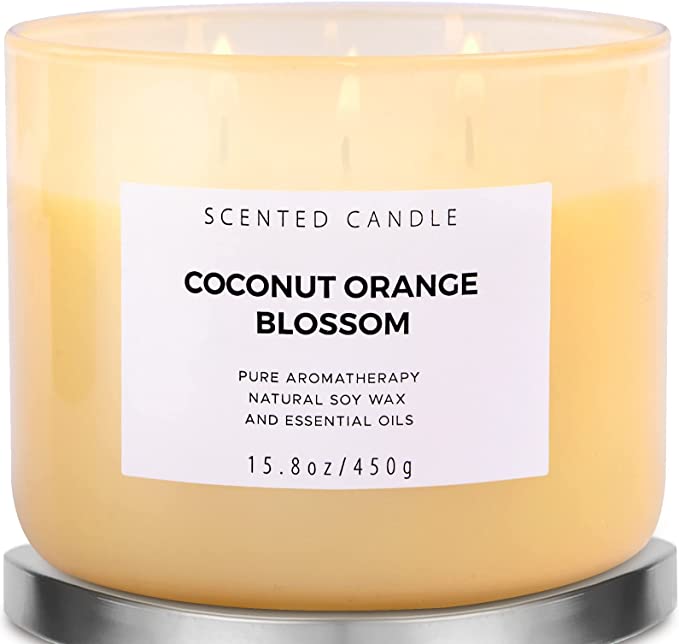 Coconut Orange Blossom Scented Candles 