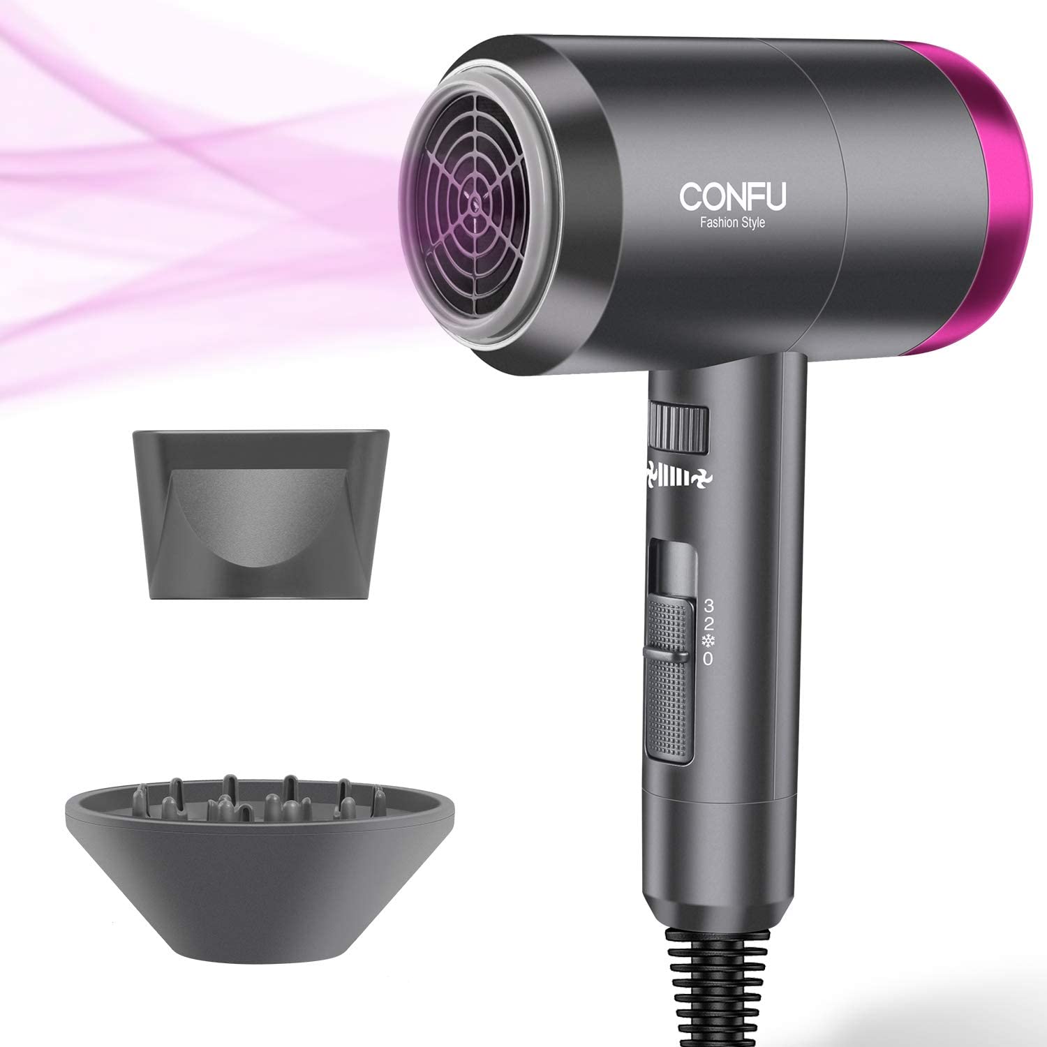 Ionic Hair Dryer, CONFU 1800W 