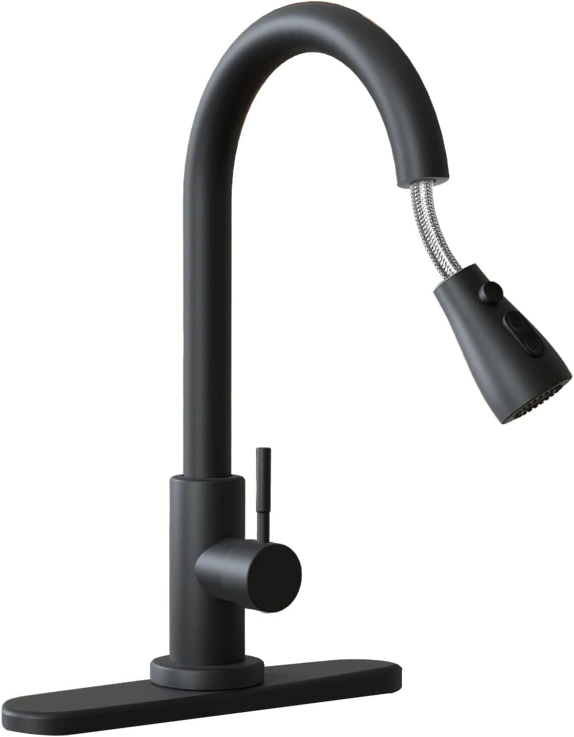 Black-Kitchen-Faucets,Kitchen Faucet with Pull Down Sprayer-Out