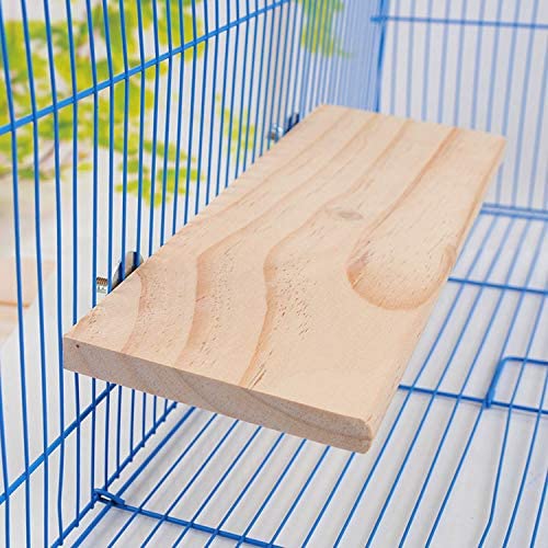 Parrot Bird Wood Perch Platform Rectangle Perches Shelf Stand for Birds 