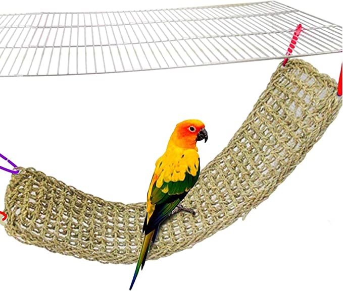 Bird Seagrass Mat,Natural Grass Woven Net Hammock 