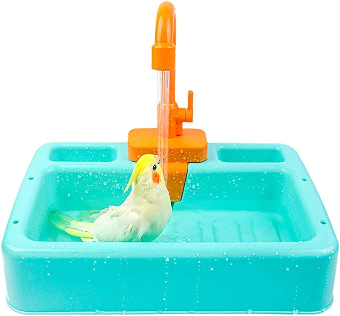 kathson Bird Bathtub Parrot Shower Box 