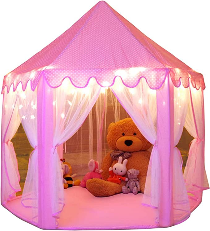 Monobeach Princess Tent Girls Large Playhouse Kids Castle Play Tent 