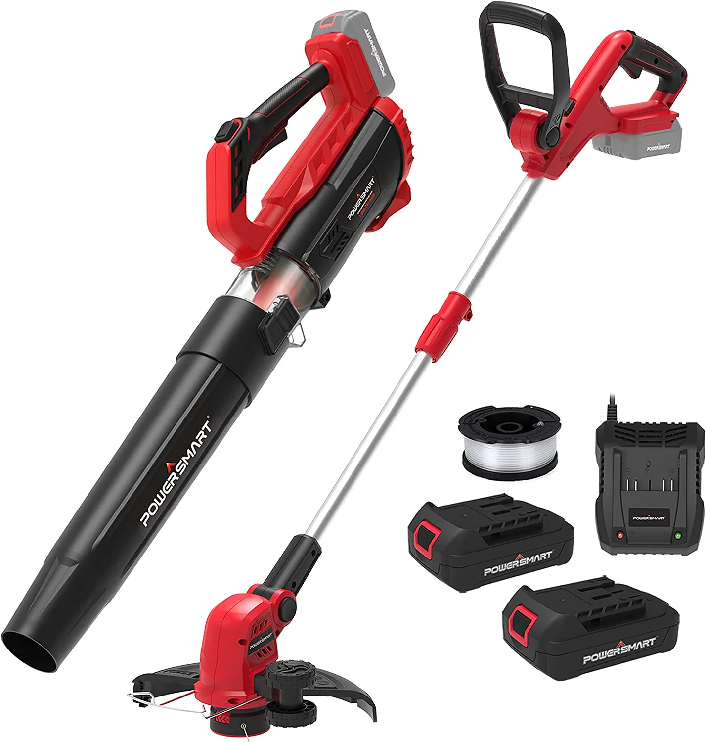 PowerSmart 20V Cordless String Trimmer Battery Edger Trimmer 12-Inch  