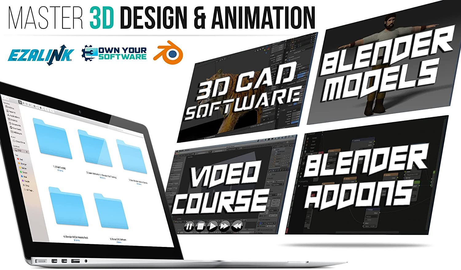 Ezalink 3D CAD Software for Design, Animation, Modeling, Viewer, Rendering 