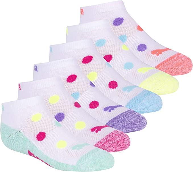 PUMA Kids' 6 Pack Low Cut Socks