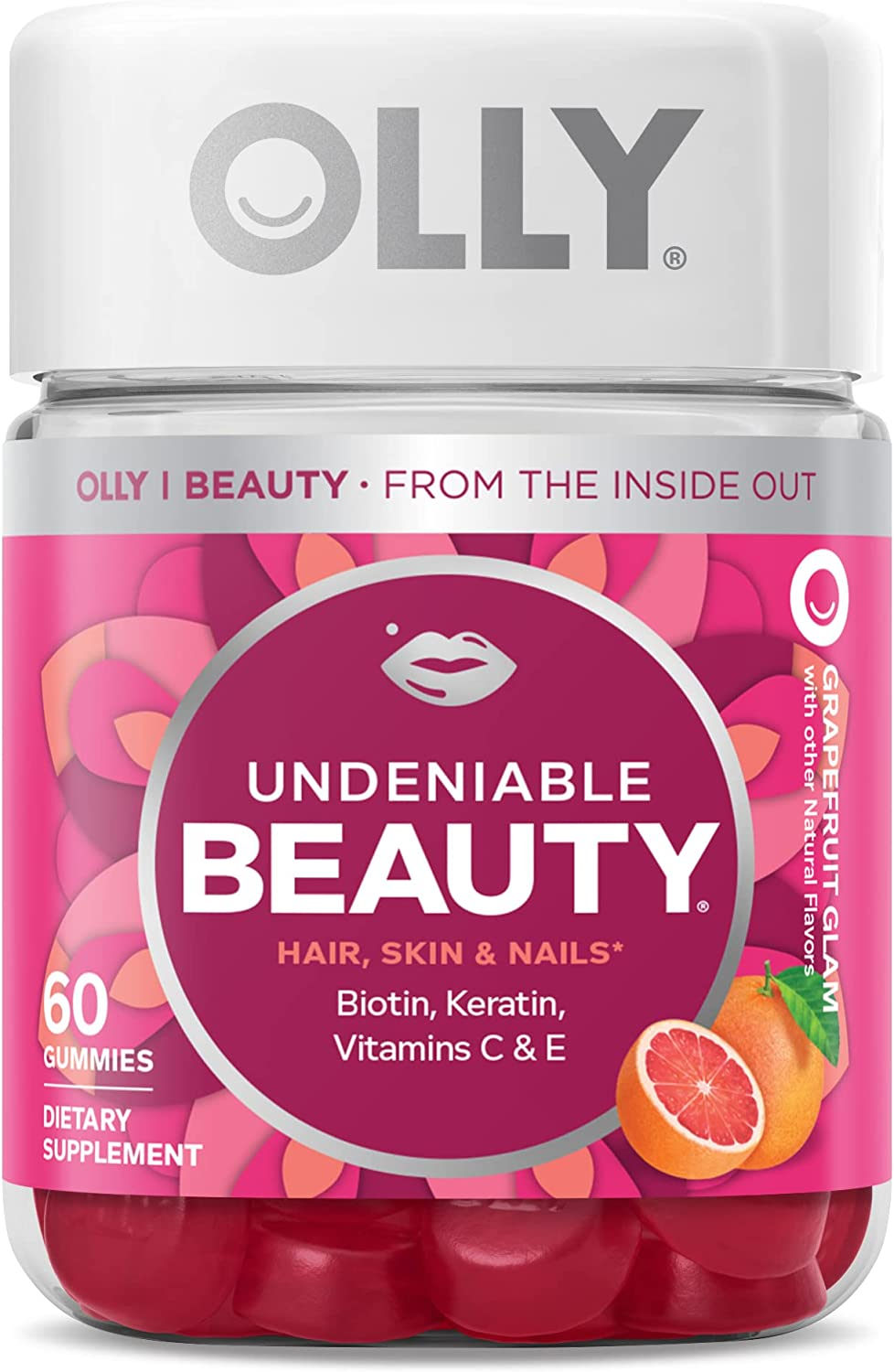 OLLY Undeniable Beauty Gummy, For Hair, Skin, Nails, Biotin