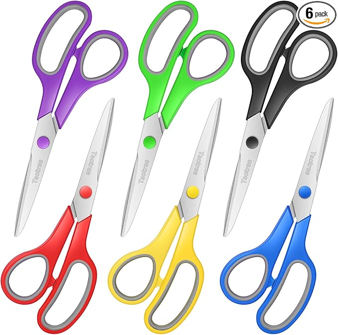 Scissors Bulk Set of 6-Pack, Taotree 8