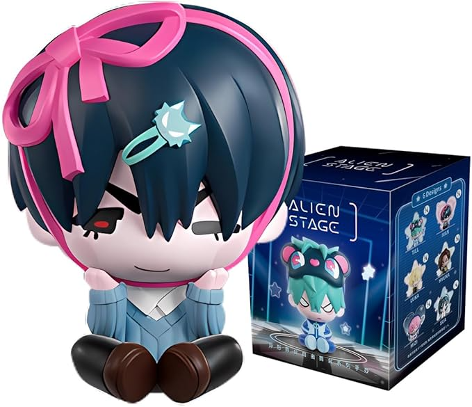 YJacuing Anime Alien Stage Free Stage Series Mystery Blind Box Figures, Officially Licensed Statues Toy, Ages 15+ (Single Box, Includes a Random Figur